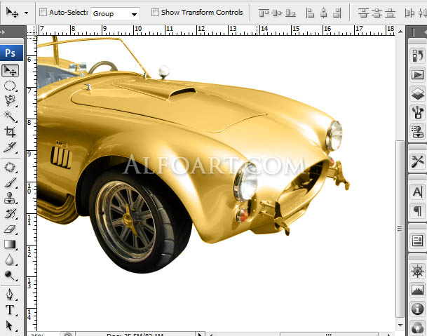 steampunk golden car digital illustration